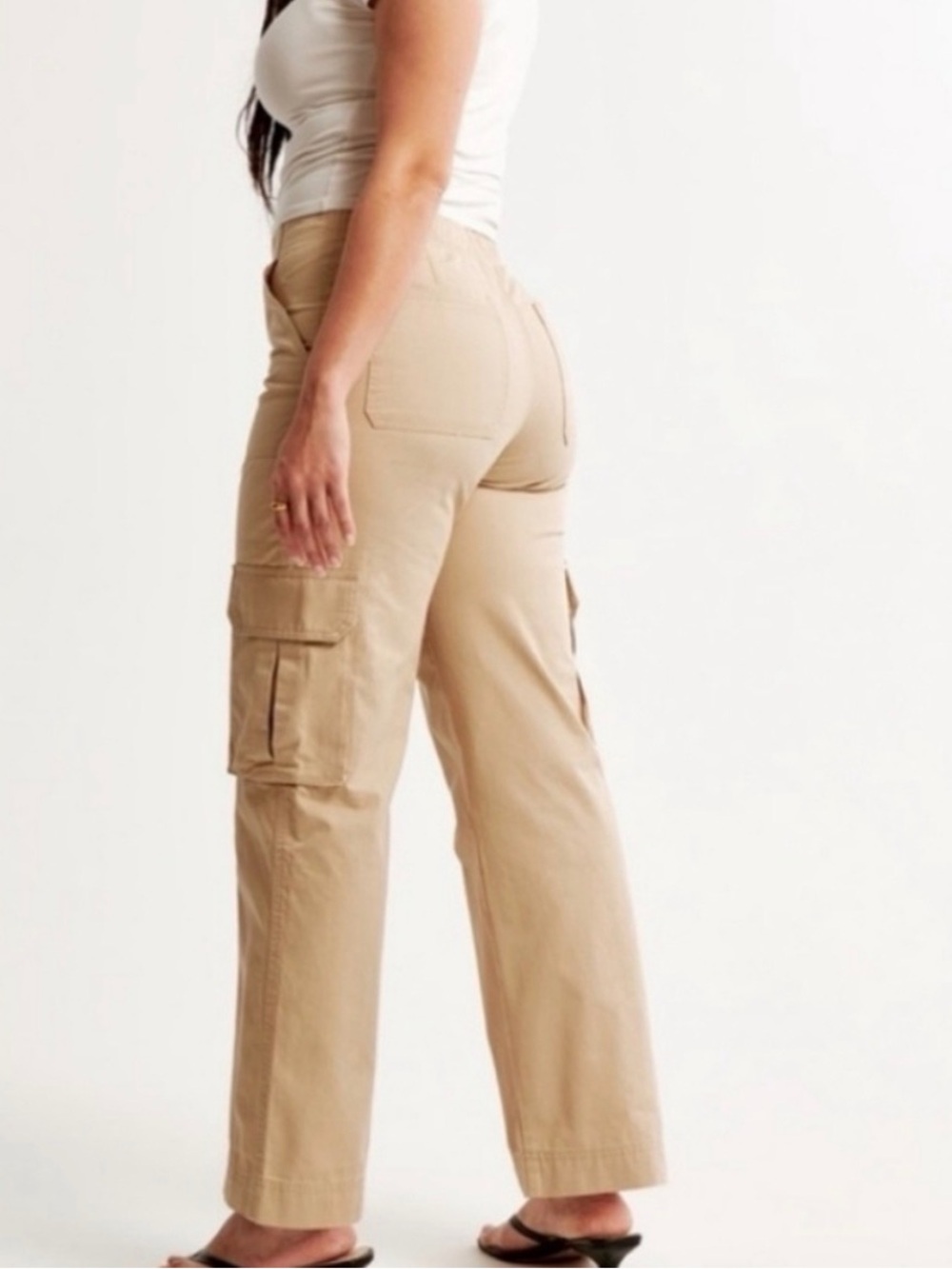 Abercrombie & Fitch Curve Love Cargo Pants - Size 27 / 4S - Khaki